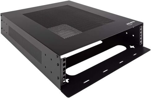 NavePoint 2U Vertical Wall Mountable Server Rack, Black in Saudi Arabia