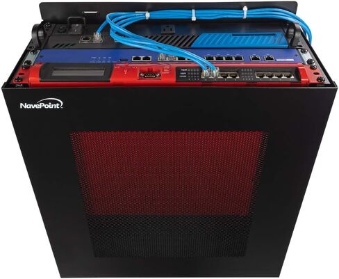 NavePoint 2U Vertical Wall Mountable Server Rack, Black in Saudi Arabia
