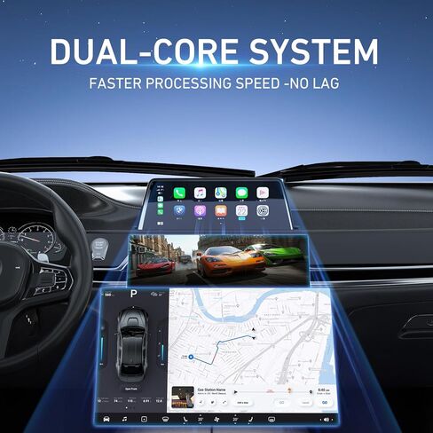 CarPlay Mirroring Adapter, Screen Mirroring Support Watch YouTube, iPhone CarPlay to Car Mirroring Adapter Wired Carplay to Wireless Converter. in Kuwait