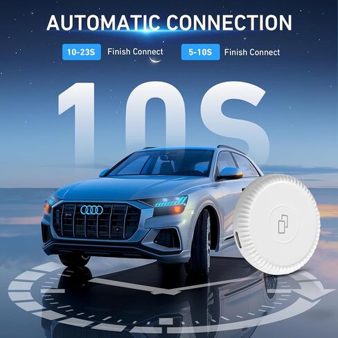 CarPlay Mirroring Adapter, Screen Mirroring Support Watch YouTube, iPhone CarPlay to Car Mirroring Adapter Wired Carplay to Wireless Converter. in Kuwait