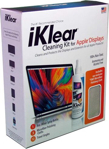 The Original Premium iKlear Screen Cleaner Kit For Iphone, Ipad, Imac, Gaming Monitor, Large Screen TV’s, Included With DMT Cloth MADE IN THE USA in Saudi Arabia