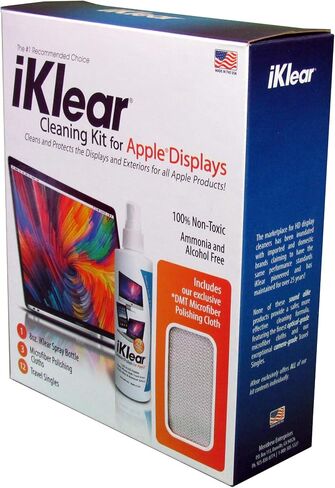 The Original Premium iKlear Screen Cleaner Kit For Iphone, Ipad, Imac, Gaming Monitor, Large Screen TV’s, Included With DMT Cloth MADE IN THE USA in Saudi Arabia