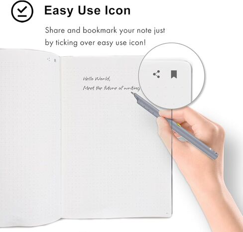 Neo Smartpen M1+ للأندرويد والأيفون والكمبيوتر المحمول | رقمنة الكتابة اليدوية | مزامنة بلوتوث في الوقت الحقيقي، الكتابة اليدوية إلى نسخ النص، التصدير إلى البريد الإلكتروني والمستندات (أسود) in Kuwait