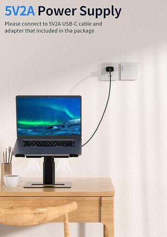 قاعدة تبريد للابتوب من ايرجوبولو مع رقائق تبريد شبه موصلة قابلة للازالة ومروحتين تبريد، حامل تبريد لابتوب قابل للتعديل للمكتب متوافق مع نوت بوك والكمبيوتر من 10 الى 15.6 انش، اسود in Kuwait