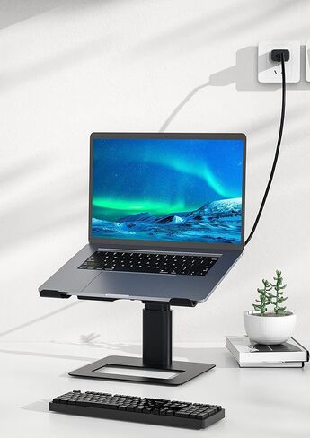 قاعدة تبريد للابتوب من ايرجوبولو مع رقائق تبريد شبه موصلة قابلة للازالة ومروحتين تبريد، حامل تبريد لابتوب قابل للتعديل للمكتب متوافق مع نوت بوك والكمبيوتر من 10 الى 15.6 انش، اسود in Kuwait