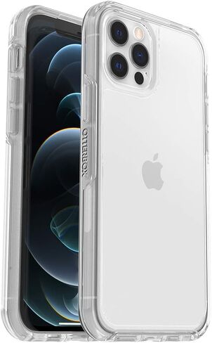 حافظة OtterBox iPhone 12 & iPhone 12 Pro Symmetry Series - شفافة، أنيقة للغاية، متوافقة مع الشحن اللاسلكي، حواف مرتفعة تحمي الكاميرا والشاشة in Kuwait