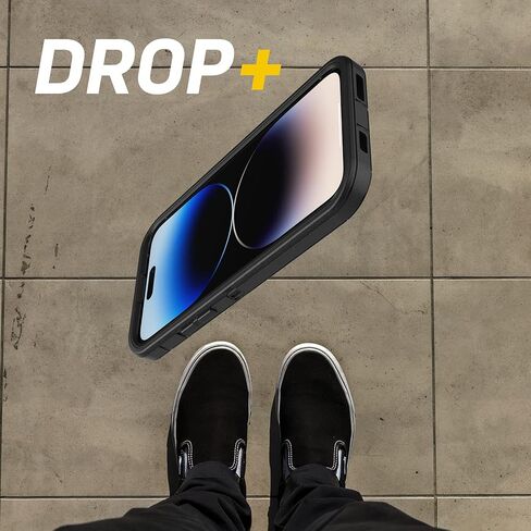 حافظة OtterBox iPhone 14 Pro Max (فقط) من سلسلة Defender - سوداء، متينة ومتينة، مع حماية للمنافذ، وتتضمن مسند بمشبك الحافظة in Kuwait