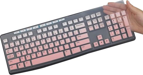 Keyboard Cover for Logitech MK295 MK275 MK270 Wireless Keyboard, Logitech K200 K260 K270 MK200 MK260 K270 K275 K295 Keyboard Cover Skin Protector- Black in Saudi Arabia