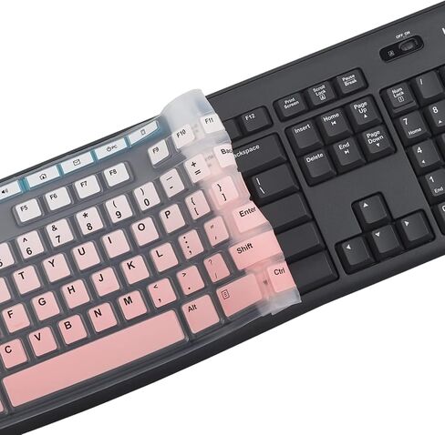 Keyboard Cover for Logitech MK295 MK275 MK270 Wireless Keyboard, Logitech K200 K260 K270 MK200 MK260 K270 K275 K295 Keyboard Cover Skin Protector- Black in Saudi Arabia
