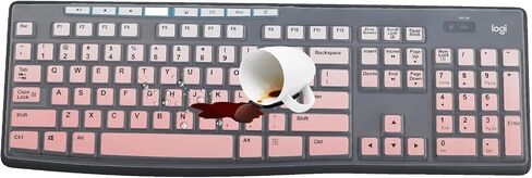Keyboard Cover for Logitech MK295 MK275 MK270 Wireless Keyboard, Logitech K200 K260 K270 MK200 MK260 K270 K275 K295 Keyboard Cover Skin Protector- Black in Saudi Arabia