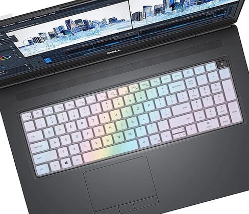 Keyboard Cover for 15.6" Dell Latitude 5520 5530 5540 5550 5531 3550 3540 & Precision 3560 3570 3580 3590 3561 3571 3581 3591 Laptop, Dell Latitude 5520 5530 5540 5550 Keyboard Skin Protector - Black in Kuwait