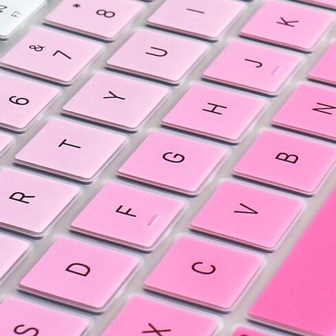 ProElife Ultra Thin Keyboard Cover Skin for MacBook Pro 13-inch 15-inch with Touch Bar (Model A2159, A1989, A1990, A1706, A1707) (2019 2018 2017 2016) (Ombre Pink) in Kuwait