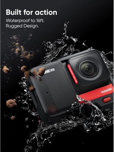 Insta360 ONE RS 4K Edition - كاميرا أكشن مقاومة للماء بدقة 4K بمعدل 60 إطارًا في الثانية مع تثبيت FlowSate، وصور بدقة 48 ميجابكسل، وتقنية HDR النشطة، وتحرير الذكاء الاصطناعي in Saudi Arabia
