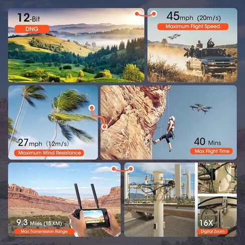 حزمة Autel Robotics EVO Lite Plus Premium، 203 أحدث طائرة بدون طيار Lite+ مع مستشعر CMOS 1 بوصة وكاميرا 6K HDR، بدون سياج جغرافي، فتحة F2.8 - F11، طائرة بدون طيار ذات محورين Gimbal Quadcopter، تجنب العوائق ثلاثية الاتجاهات، 40 دقيقة زمن الرحلة، ناقل الحرك in Kuwait