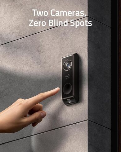eufy Security Video Doorbell (Wired) S330 with Chime, Dual Cam,Delivery Guard,Security Camera,2K with HDR, No Monthly Fee, 16-24V, 30VA, homebase NOT Supported,Motion Only Alert(Renewed) in Saudi Arabia