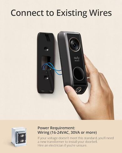 eufy Security Video Doorbell (Wired) S330 with Chime, Dual Cam,Delivery Guard,Security Camera,2K with HDR, No Monthly Fee, 16-24V, 30VA, homebase NOT Supported,Motion Only Alert(Renewed) in Saudi Arabia