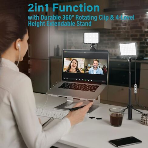 أضواء LED لمؤتمرات الفيديو، مجموعة إضاءة للمؤتمرات عبر الفيديو مع 4 مرشحات ألوان لصور سطح الطاولة وكاميرا ويب تسجيل فيديو لجلسات التكبير الاجتماعات الموسيقية Game Live Stream Computer Laptop in Kuwait