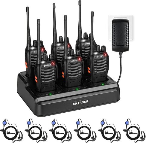 pxton walkie talkies for Adults Long Range with Upgraded Earpiece（6 Pack） in Saudi Arabia