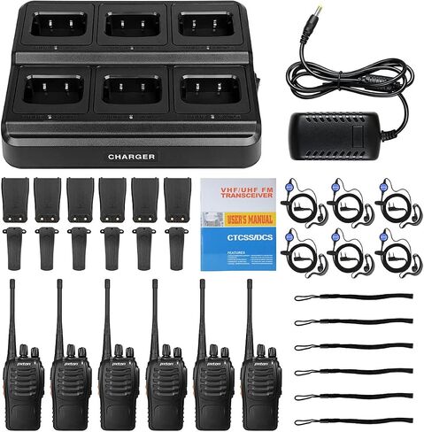 pxton walkie talkies for Adults Long Range with Upgraded Earpiece（6 Pack） in Saudi Arabia
