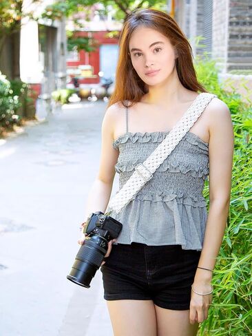 حزام كاميرا Clysuply Macrame لكاميرا DSLR. هدية حزام الرقبة والكتف العالمي المنسوج يدويًا القابل للتعديل للمصورين in Kuwait