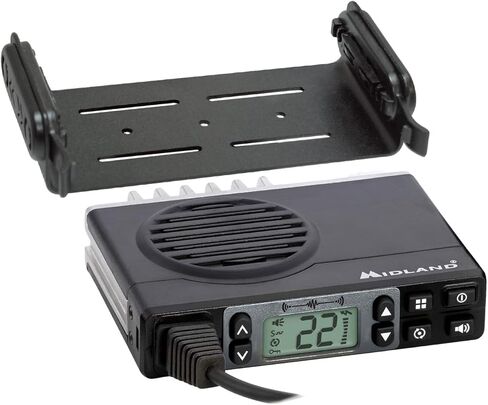 Midland – MXT105 - 5 Watt GMRS MicroMobile Two Way Radio - Off Roading Outdoor RZR Farm Trails Radio - External Magnetic Mount Antenna - NOAA Weather Alerts in Saudi Arabia