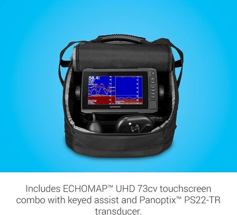 Garmin Panoptix PS22 Ice Fishing Bundle, Includes ECHOMAP UHD 73cv Combo and Panoptix PS22-RT Transducer, 010-02334-20 in Saudi Arabia
