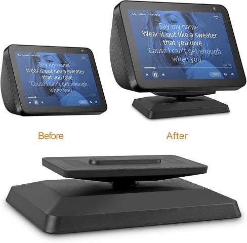 حامل Kosnail لـ Echo Show 8، حامل مكبر صوت قابل للتعديل، ملحق مكبر صوت ذكي، حامل دوار 360 درجة لـ Echo Show 8 مع قاعدة مغناطيسية مضادة للانزلاق (Show 8_White) in Kuwait