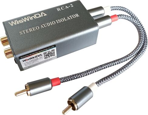 Noise Isolator RCA Audio Hum Eliminator (No Affects Bass) Noise Filter Aluminum Shell Ground Loop Noise Isolator for HiFi Stereo Home Theater Car Audio Player Plug&Play (Silver-Gray) in Saudi Arabia