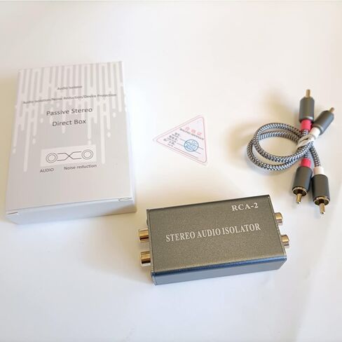 Noise Isolator RCA Audio Hum Eliminator (No Affects Bass) Noise Filter Aluminum Shell Ground Loop Noise Isolator for HiFi Stereo Home Theater Car Audio Player Plug&Play (Silver-Gray) in Saudi Arabia