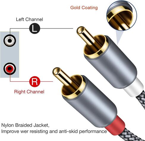 Noise Isolator RCA Audio Hum Eliminator (No Affects Bass) Noise Filter Aluminum Shell Ground Loop Noise Isolator for HiFi Stereo Home Theater Car Audio Player Plug&Play (Silver-Gray) in Saudi Arabia