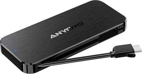 حاوية ANYOYO 40 جيجابت في الثانية M.2، حاوية NVMe SSD PCIe NVMe إلى USB C SSD، حاوية NVMe من الألومنيوم متوافقة مع USB 4/3.2/3.1/3.0/2.0 لـ M&B+M-Key SSD مقاس 2280 in Kuwait