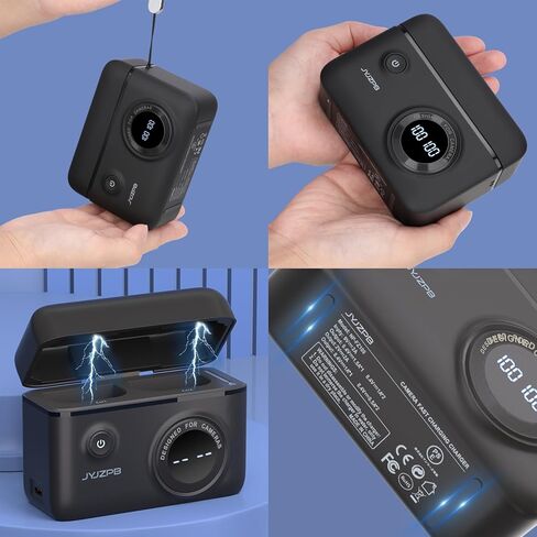 حافظة شاحن سريع للبطارية من JYJZPB لبطارية سوني NP-FZ100، مع بطاريتين NP-FZ100 مناسبة لكاميرا Sony A7 III، Alpha A7R III، A7R IV، A9، A6600، Alpha 9S، A7R3 A7S III، A7R III in Kuwait