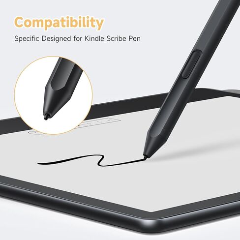 ايوتو حافظة بحامل لجهاز Kindle Scribe 10.2 انش (اصدار 2022)/10.2 انش داسونج/ اوبوك ايريدر - غطاء من قماش متين ممتاز مع حامل قلم، رمادي in Kuwait