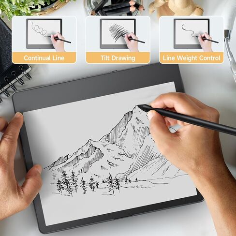 ايوتو حافظة بحامل لجهاز Kindle Scribe 10.2 انش (اصدار 2022)/10.2 انش داسونج/ اوبوك ايريدر - غطاء من قماش متين ممتاز مع حامل قلم، رمادي in Kuwait