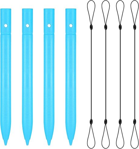 4.5 Inch Replacement Stylus Drawing Pen 4 Pcs Toddler Drawing Tablet Pens Kids' Electronics Pens with 4 Hanging Rope (Black) in Kuwait