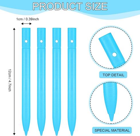 4.5 Inch Replacement Stylus Drawing Pen 4 Pcs Toddler Drawing Tablet Pens Kids' Electronics Pens with 4 Hanging Rope (Black) in Kuwait