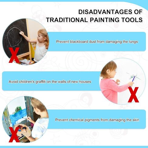 4.5 Inch Replacement Stylus Drawing Pen 4 Pcs Toddler Drawing Tablet Pens Kids' Electronics Pens with 4 Hanging Rope (Black) in Kuwait