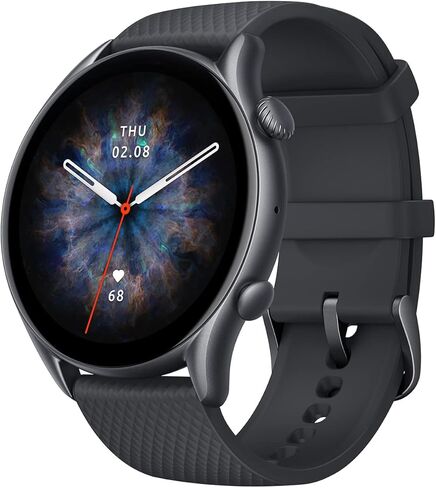 ساعة ذكية Amazfit GTR 3 Pro للرجال، عمر بطارية يصل إلى 12 يومًا، Alexa مدمج، مكالمات ورسائل نصية عبر البلوتوث، نظام تحديد المواقع العالمي و150 وضعًا رياضيًا، شاشة AMOLED مقاس 1.45 بوصة، ساعة لياقة بدنية مع جهاز تتبع معدل ضربات القلب SpO2، أسود in Kuwait