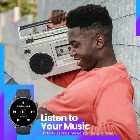 ساعة ذكية Amazfit GTR 3 Pro للرجال، عمر بطارية يصل إلى 12 يومًا، Alexa مدمج، مكالمات ورسائل نصية عبر البلوتوث، نظام تحديد المواقع العالمي و150 وضعًا رياضيًا، شاشة AMOLED مقاس 1.45 بوصة، ساعة لياقة بدنية مع جهاز تتبع معدل ضربات القلب SpO2، أسود in Kuwait