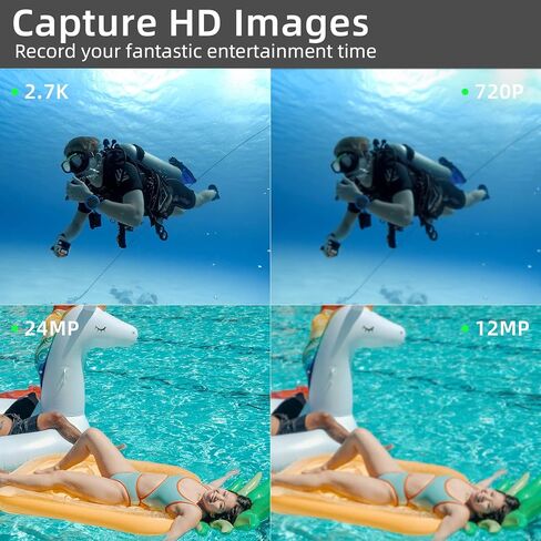 كاميرا رقمية مقاومة للماء، كاميرا تحت الماء للغطس، كاميرا بدقة 2.7 كيلو بدقة 48 ميجابكسل كاملة الوضوح تحت الماء مع شاشات مزدوجة عالية الدقة لصور السيلفي، وكاميرا مائية بطول 10 أقدام للتصوير الفوتوغرافي في العطلة in Kuwait