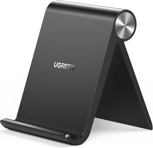 حامل هاتف خلوي صغير من UGREEN حامل مكتبي قابل للطي وقابل للحمل ومفتوح من الخلف وقابل للتعديل متوافق مع iPhone 15 Pro Max 14 Plus 13 12 Samsung Galaxy S23 Ultra، أبيض in Kuwait