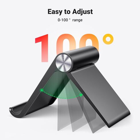 حامل هاتف خلوي صغير من UGREEN حامل مكتبي قابل للطي وقابل للحمل ومفتوح من الخلف وقابل للتعديل متوافق مع iPhone 15 Pro Max 14 Plus 13 12 Samsung Galaxy S23 Ultra، أبيض in Kuwait