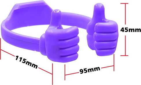 Honsky Thumbs-up Cell Phone Stand Holder, Tablet Stand Cradle for Desk Desktop Smartphone Cellphone Mobile Phone Tablets – Universal Adjustable Flexible, Black in Saudi Arabia