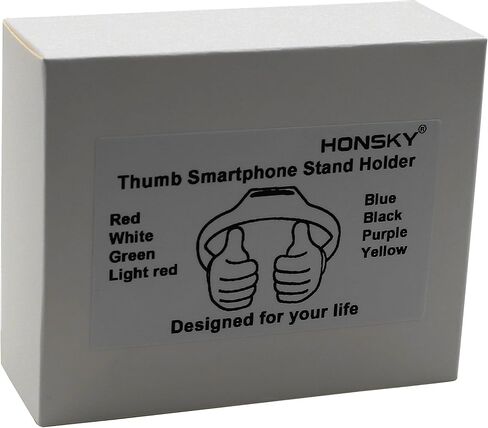 Honsky Thumbs-up Cell Phone Stand Holder, Tablet Stand Cradle for Desk Desktop Smartphone Cellphone Mobile Phone Tablets – Universal Adjustable Flexible, Black in Saudi Arabia