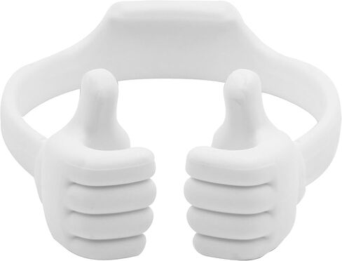 Honsky Thumbs-up Cell Phone Stand Holder, Tablet Stand Cradle for Desk Desktop Smartphone Cellphone Mobile Phone Tablets – Universal Adjustable Flexible, Black in Saudi Arabia