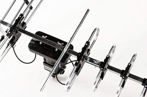 Five Star Outdoor Antenna HD TV 200 Miles Range with Motorized 360° Rotation, UHF/VHF/FM Radio with Infrared Remote Control in Kuwait