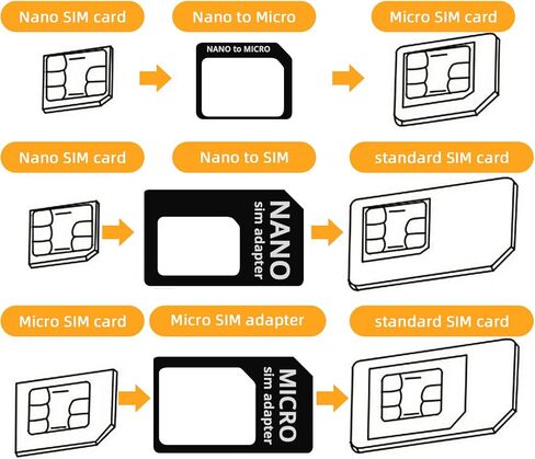 محول بطاقة SIM NUTJAM، مجموعة محول قياسية 4 في 1، محول قياسي نانو مايكرو مع دبوس إخراج علبة فولاذية للهواتف الذكية in Kuwait