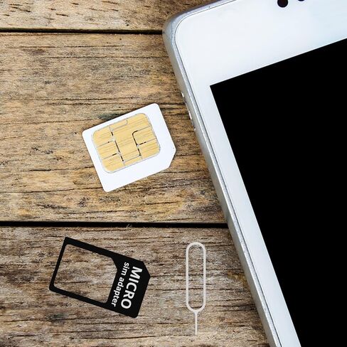 محول بطاقة SIM NUTJAM، مجموعة محول قياسية 4 في 1، محول قياسي نانو مايكرو مع دبوس إخراج علبة فولاذية للهواتف الذكية in Kuwait