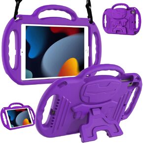 حافظة LTROP iPad الجيل التاسع/8/السابع، حافظة iPad 10.2 2021/2020/2019 مقاومة للصدمات للأطفال مع حامل بمقبض حزام الكتف، أزرق in Kuwait