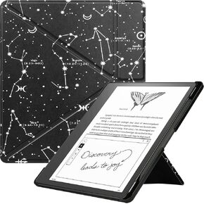 حافظة KuRoKo Slimshell لجهاز Kindle Scribe مقاس 10.2 بوصة إصدار 2022، غطاء ذكي بحامل من جلد البولي يوريثان خفيف الوزن مع حامل قلم لجهاز Kindle Scribe مقاس 10.2 بوصة - سماء مرصعة بالنجوم in Kuwait
